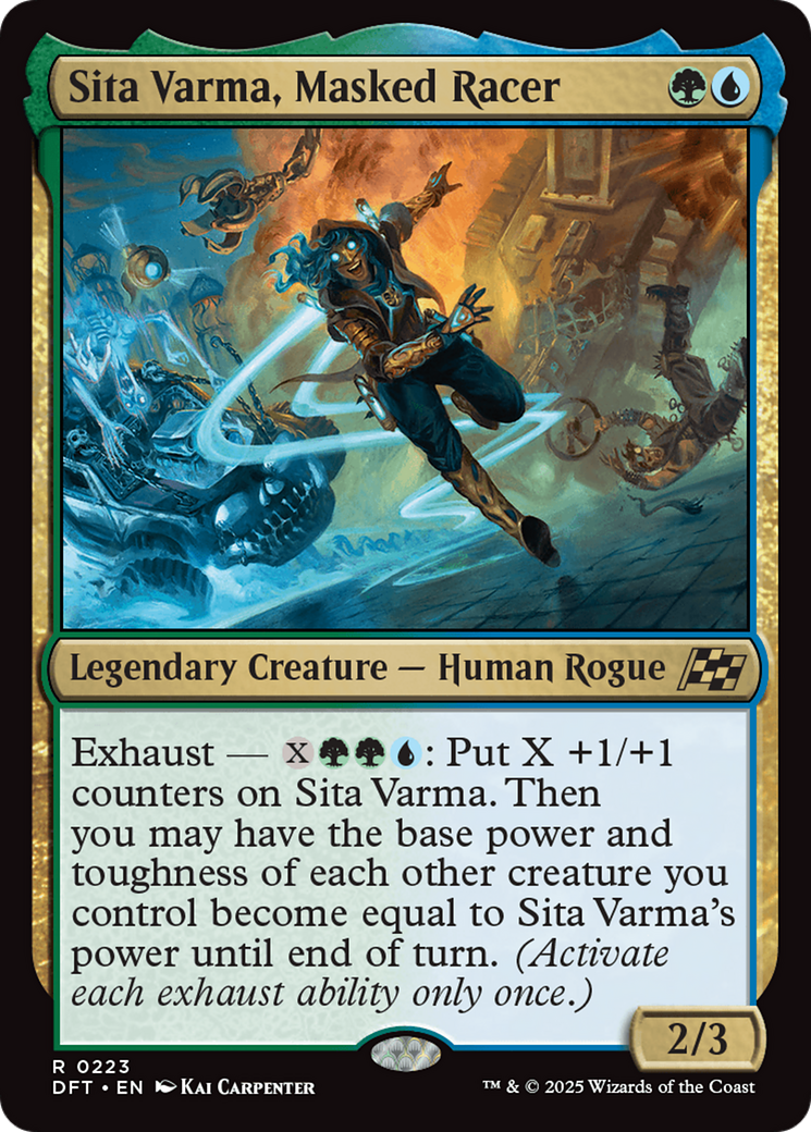 Sita Varma, Masked Racer [Aetherdrift] MTG Single Magic: The Gathering | Red Claw Gaming