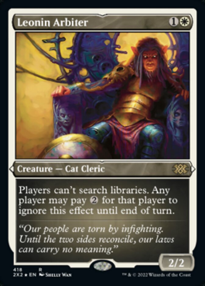Leonin Arbiter (Foil Etched) [Double Masters 2022] MTG Single Magic: The Gathering    | Red Claw Gaming