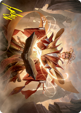 Augusta, Dean of Order Art Card (Gold-Stamped Signature) [Strixhaven: School of Mages Art Series] MTG Single Magic: The Gathering | Red Claw Gaming