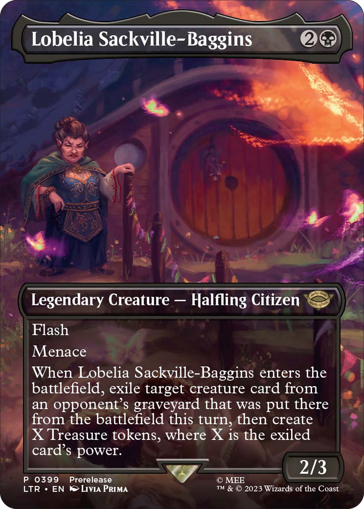 Lobelia Sackville-Baggins (Borderless Alternate Art) [The Lord of the Rings: Tales of Middle-Earth] MTG Single Magic: The Gathering | Red Claw Gaming