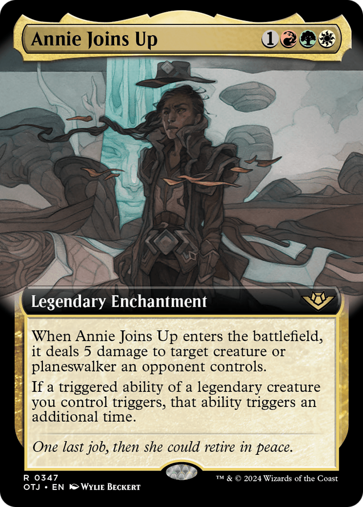 Annie Joins Up (Extended Art) [Outlaws of Thunder Junction] MTG Single Magic: The Gathering    | Red Claw Gaming