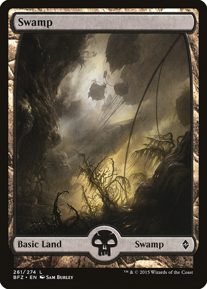 Swamp (261) (Full Art) [Battle for Zendikar] MTG Single Magic: The Gathering | Red Claw Gaming