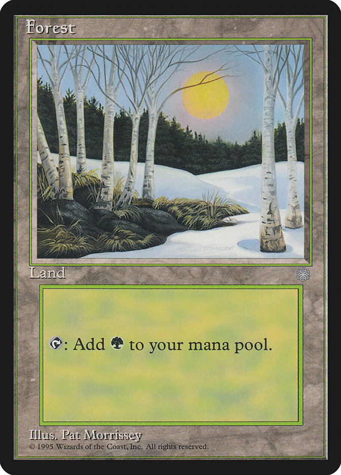 Forest (Sun Visible) [Ice Age] MTG Single Magic: The Gathering | Red Claw Gaming
