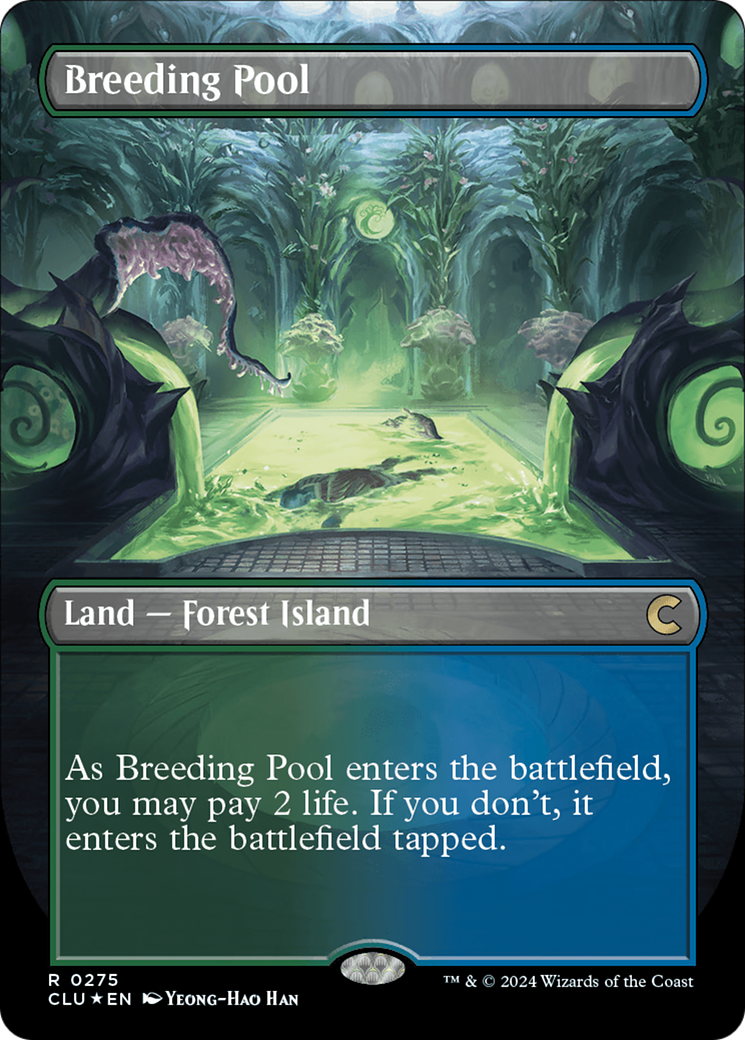Breeding Pool (Borderless) [Ravnica: Clue Edition] MTG Single Magic: The Gathering | Red Claw Gaming