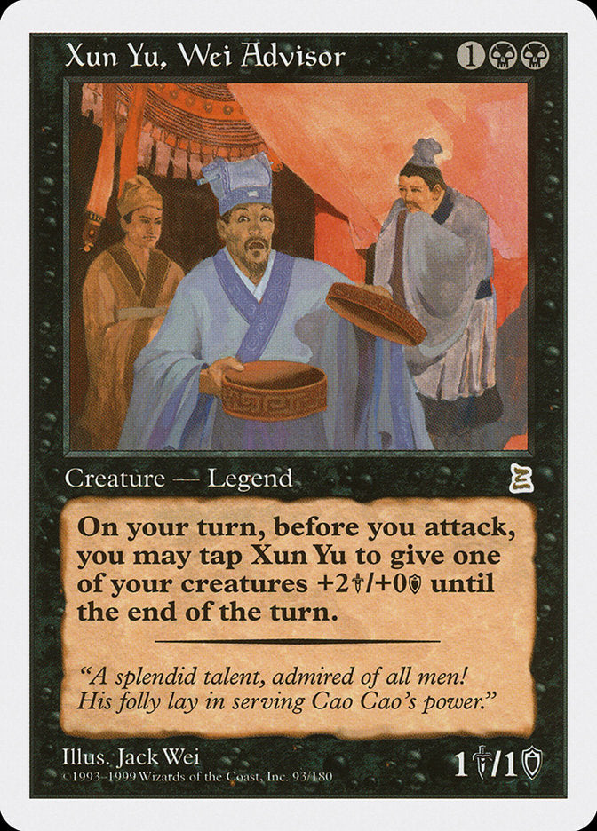 Xun Yu, Wei Advisor [Portal Three Kingdoms] MTG Single Magic: The Gathering | Red Claw Gaming