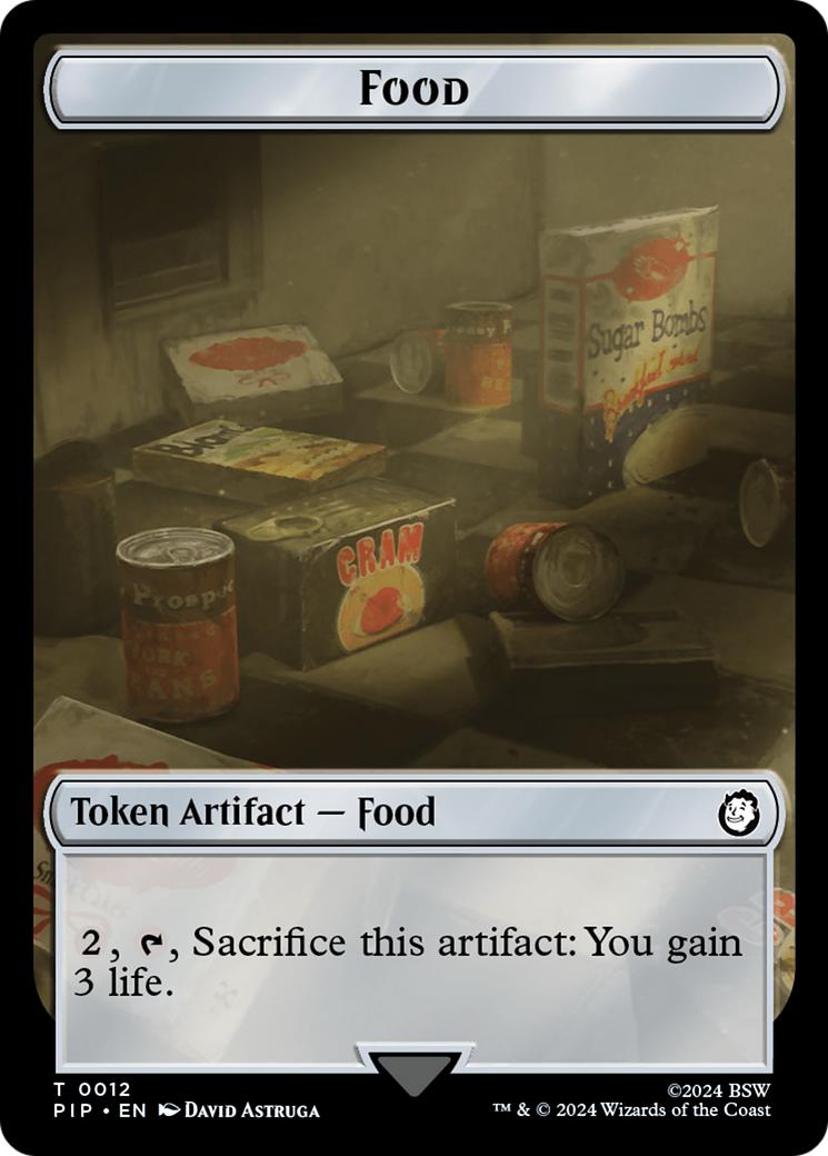 Food (0012) // Zombie Mutant Double-Sided Token [Fallout Tokens] MTG Single Magic: The Gathering | Red Claw Gaming