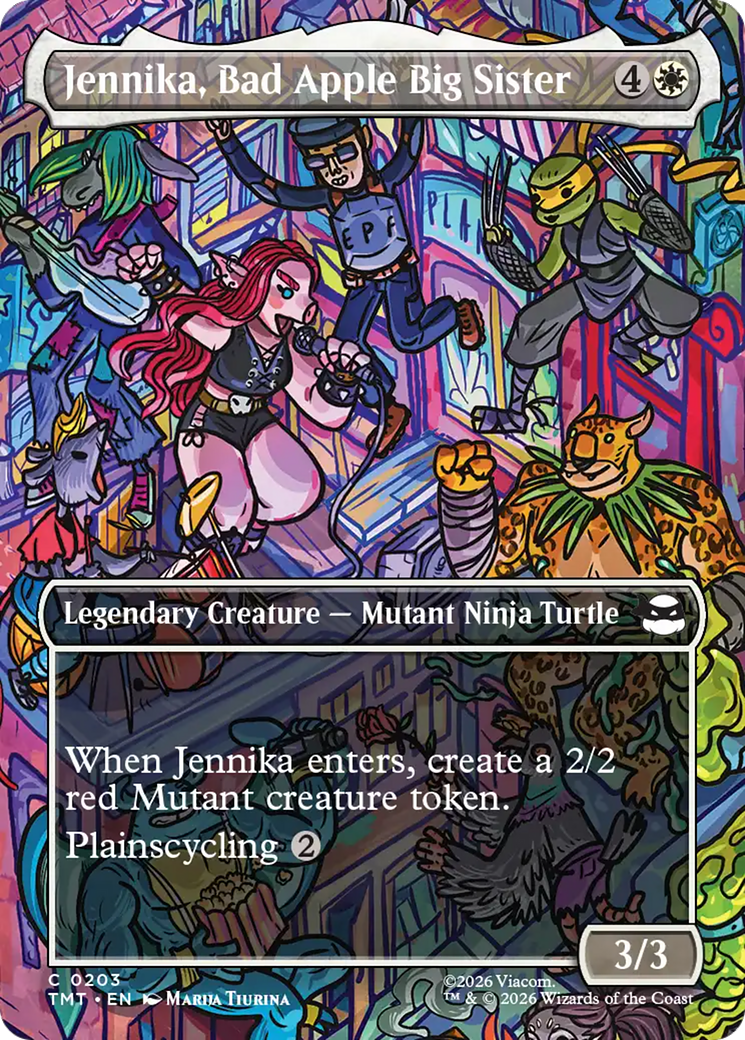 Jennika, Bad Apple Big Sister (Borderless) [Teenage Mutant Ninja Turtles] MTG Single Magic: The Gathering | Red Claw Gaming