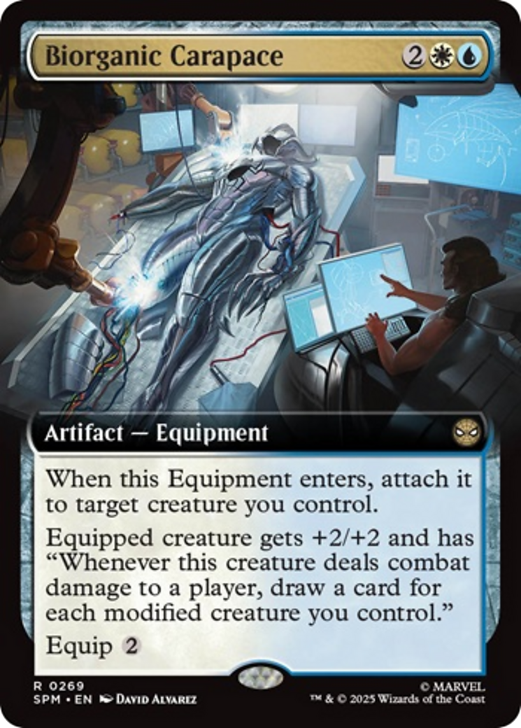 Biorganic Carapace (Extended Art) [Marvel's Spider-Man] MTG Single Magic: The Gathering | Red Claw Gaming