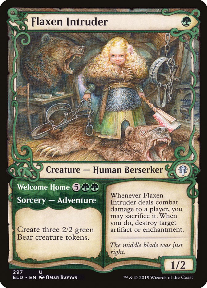 Flaxen Intruder // Welcome Home (Showcase) [Throne of Eldraine] MTG Single Magic: The Gathering | Red Claw Gaming