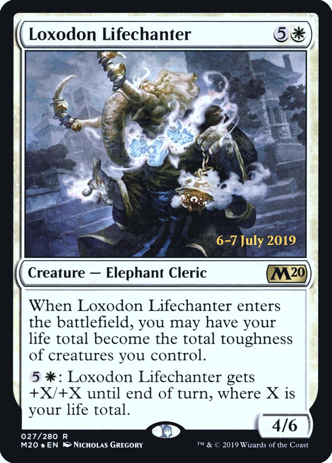 Loxodon Lifechanter [Core Set 2020 Prerelease Promos] MTG Single Magic: The Gathering | Red Claw Gaming