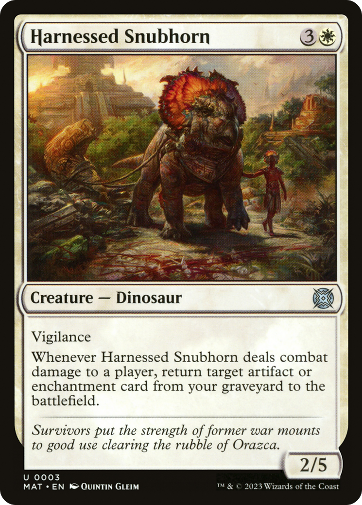 Harnessed Snubhorn [March of the Machine: The Aftermath] MTG Single Magic: The Gathering | Red Claw Gaming