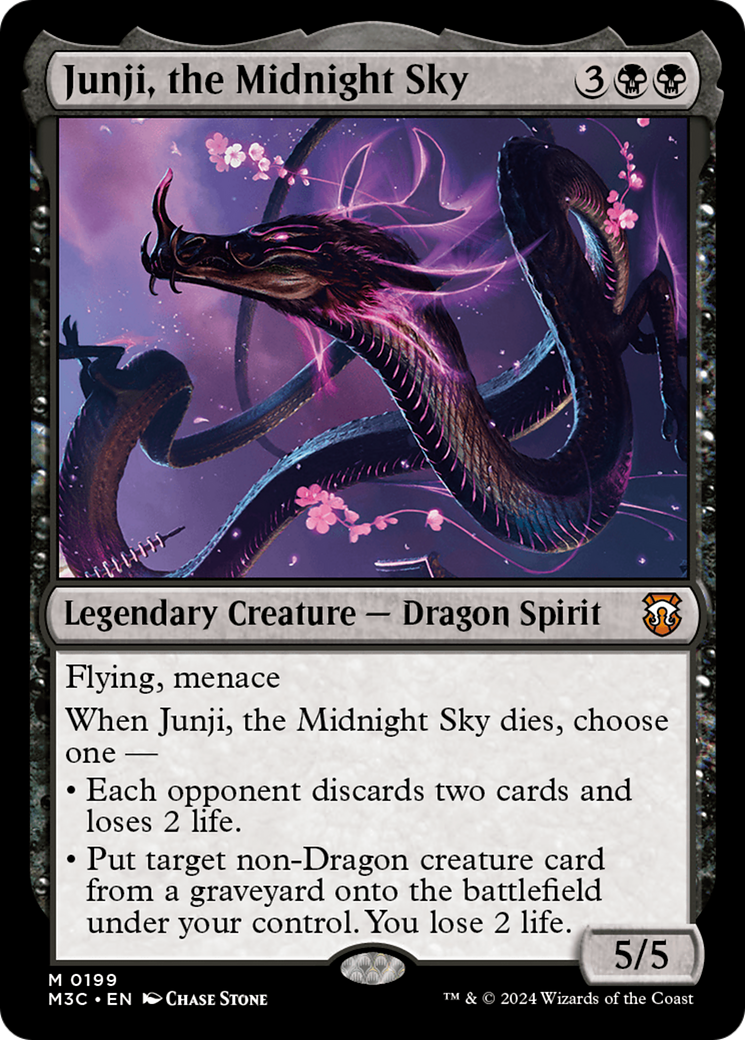 Junji, the Midnight Sky (Ripple Foil) [Modern Horizons 3 Commander] MTG Single Magic: The Gathering | Red Claw Gaming