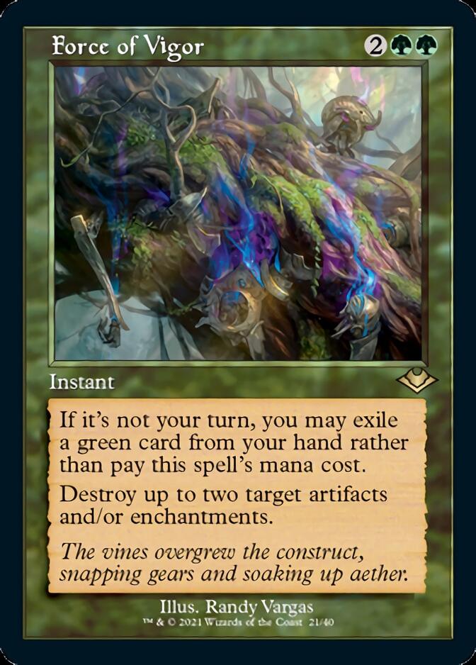 Force of Vigor (Retro) [Modern Horizons] MTG Single Magic: The Gathering | Red Claw Gaming