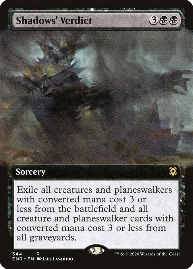 Shadows' Verdict (Extended Art) [Zendikar Rising] MTG Single Magic: The Gathering | Red Claw Gaming