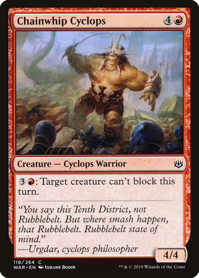 Chainwhip Cyclops [War of the Spark] MTG Single Magic: The Gathering | Red Claw Gaming