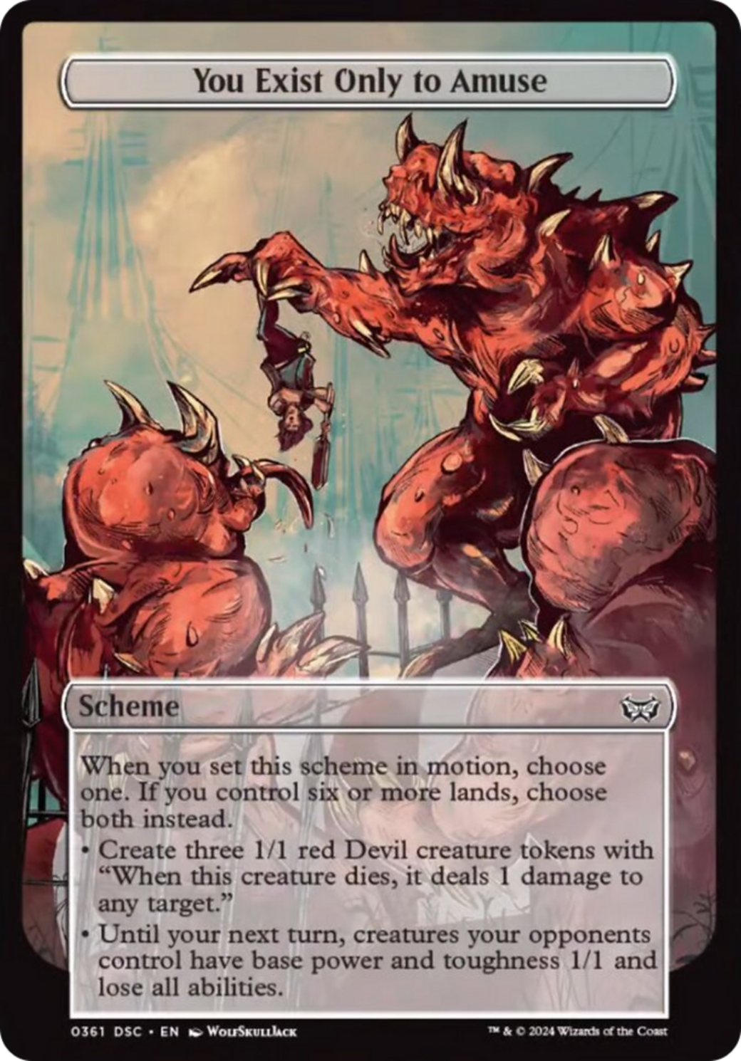 You Exist Only to Amuse (Full Art) [Duskmourn: Archenemy] MTG Single Magic: The Gathering | Red Claw Gaming