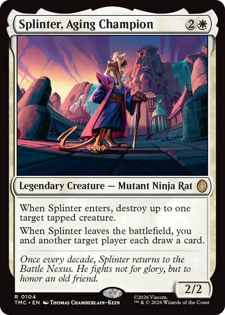 Splinter, Aging Champion [Teenage Mutant Ninja Turtles Commander] MTG Single Magic: The Gathering | Red Claw Gaming