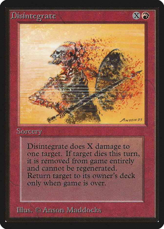 Disintegrate [Beta Edition] MTG Single Magic: The Gathering | Red Claw Gaming