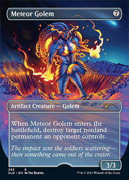 Meteor Golem (Borderless) [Secret Lair Drop Series] MTG Single Magic: The Gathering    | Red Claw Gaming