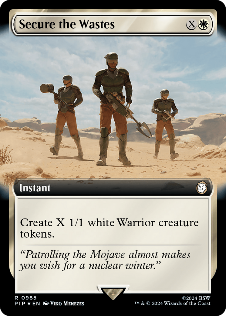 Secure the Wastes (Extended Art) (Surge Foil) [Fallout] MTG Single Magic: The Gathering    | Red Claw Gaming