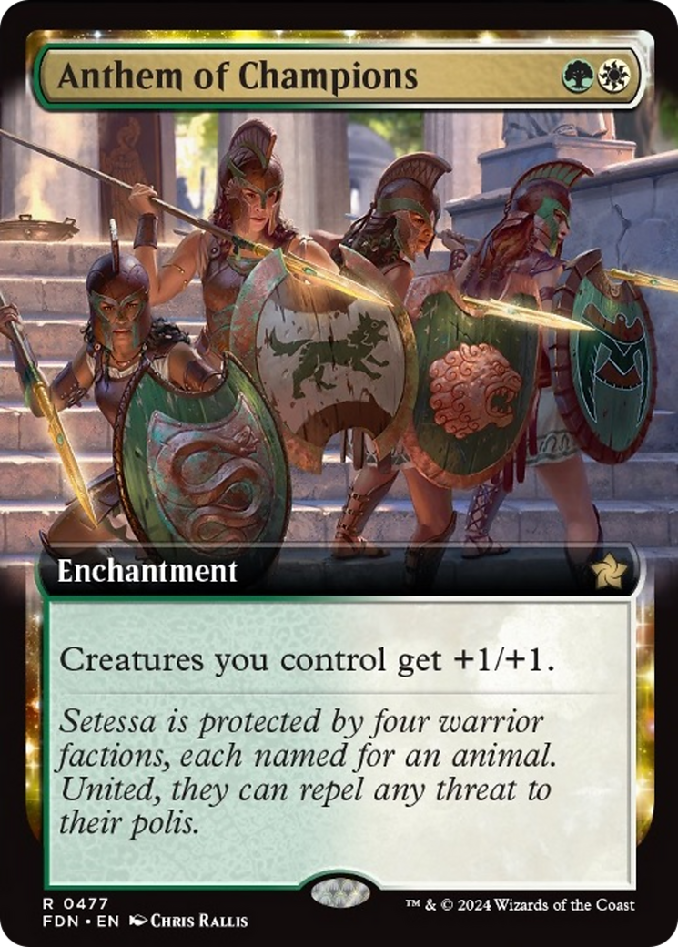 Anthem of Champions (Extended Art) [Foundations] MTG Single Magic: The Gathering | Red Claw Gaming