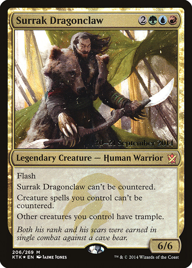 Surrak Dragonclaw [Khans of Tarkir Prerelease Promos] MTG Single Magic: The Gathering | Red Claw Gaming