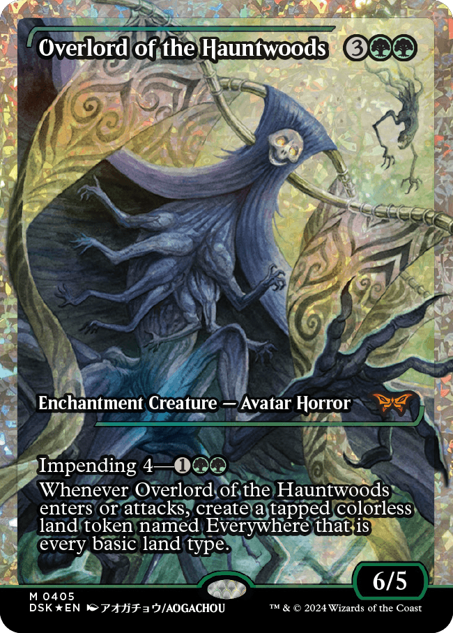 Overlord of the Hauntwoods (Japan Showcase Fracture Foil) [Duskmourn: House of Horror] MTG Single Magic: The Gathering | Red Claw Gaming