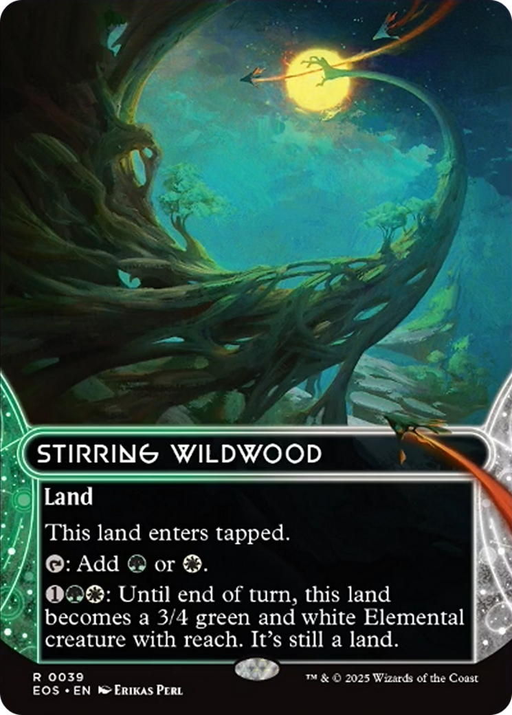 Stirring Wildwood (0039) (Borderless) [Edge of Eternities: Stellar Sights] MTG Single Magic: The Gathering | Red Claw Gaming