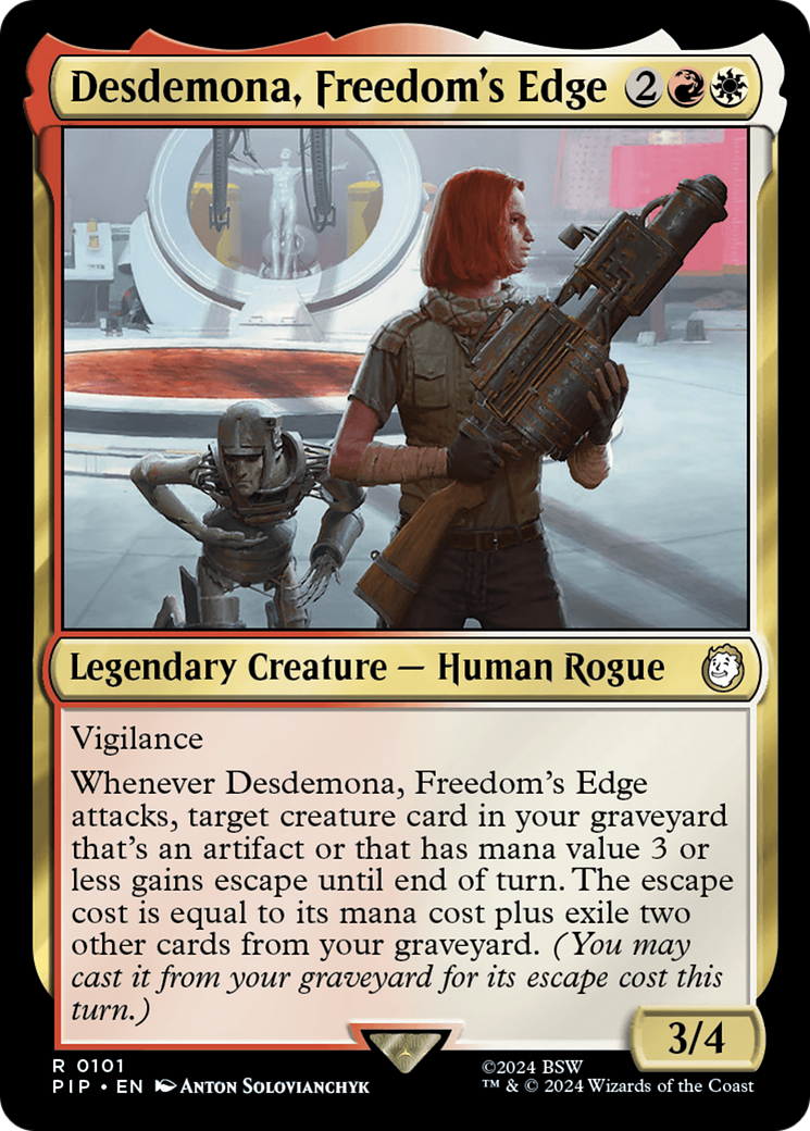 Desdemona, Freedom's Edge [Fallout] MTG Single Magic: The Gathering    | Red Claw Gaming