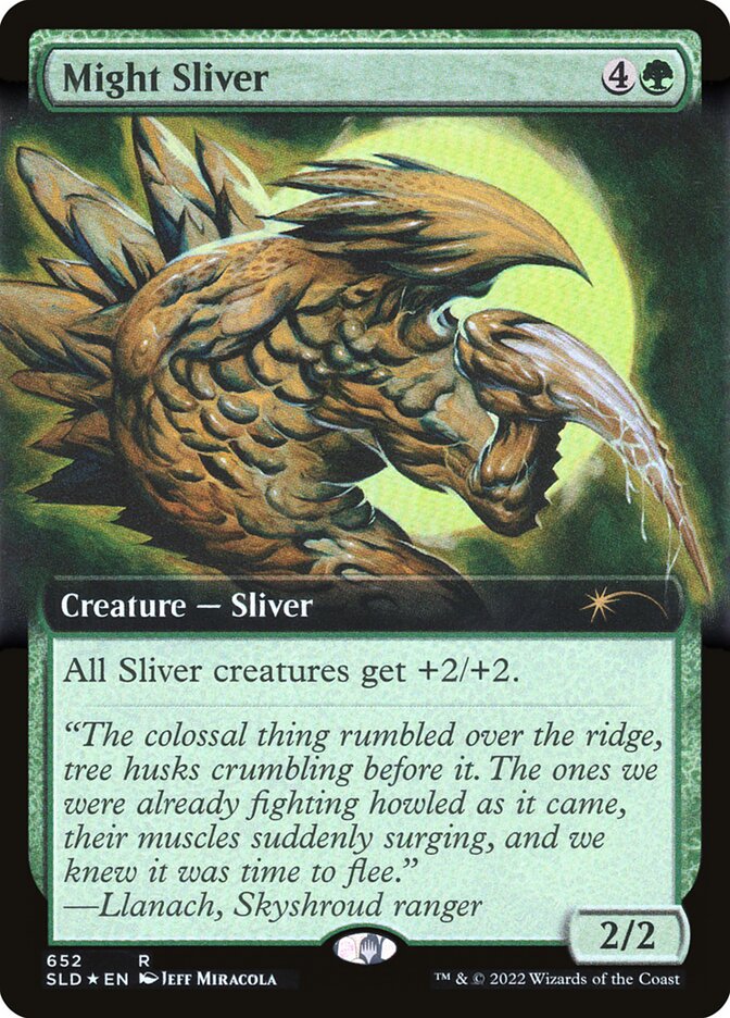 Might Sliver (Extended Art) [Secret Lair Drop Promos] MTG Single Magic: The Gathering | Red Claw Gaming