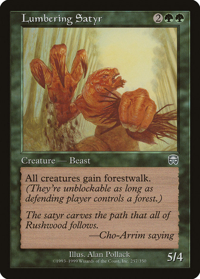 Lumbering Satyr [Mercadian Masques] MTG Single Magic: The Gathering | Red Claw Gaming