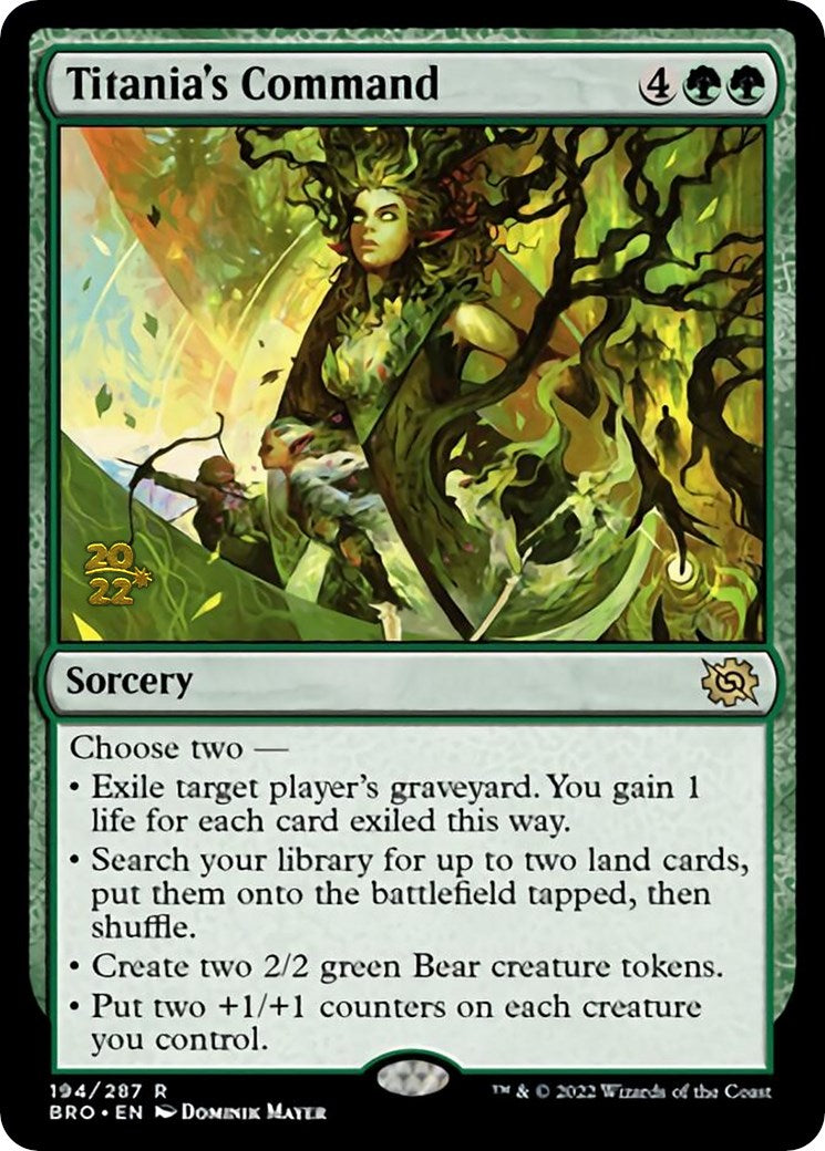Titania's Command [The Brothers' War Prerelease Promos] MTG Single Magic: The Gathering | Red Claw Gaming