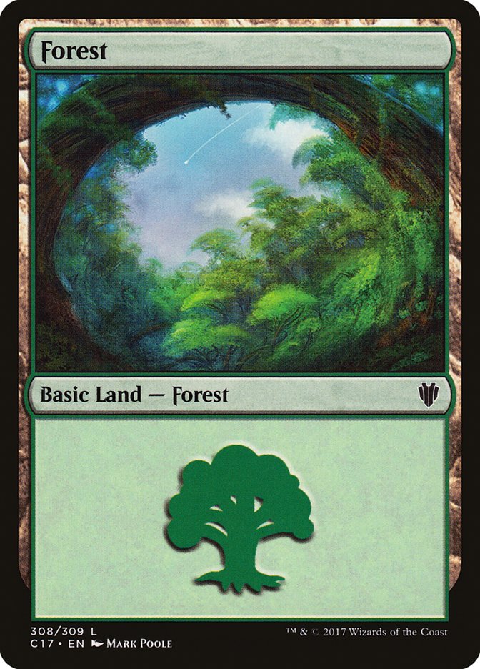 Forest (308) [Commander 2017] MTG Single Magic: The Gathering | Red Claw Gaming