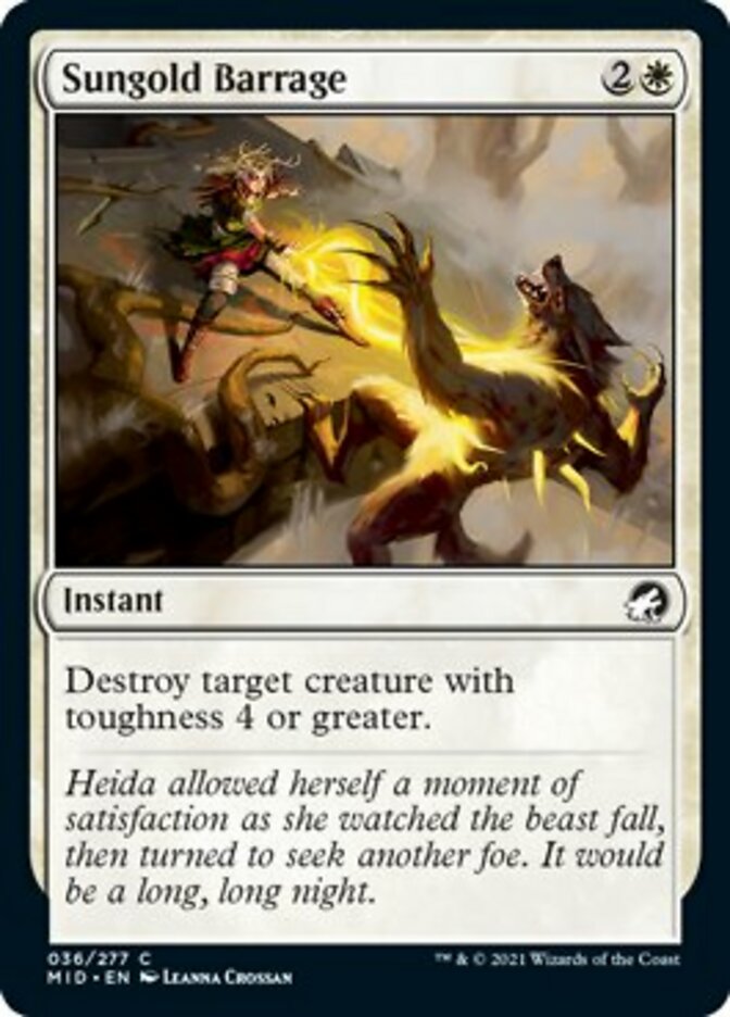 Sungold Barrage [Innistrad: Midnight Hunt] MTG Single Magic: The Gathering | Red Claw Gaming
