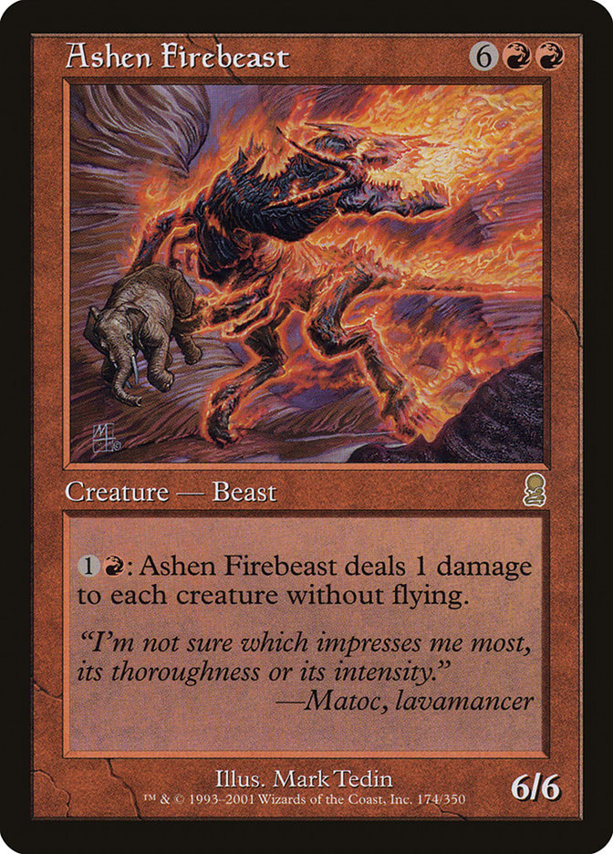 Ashen Firebeast [Odyssey] MTG Single Magic: The Gathering | Red Claw Gaming