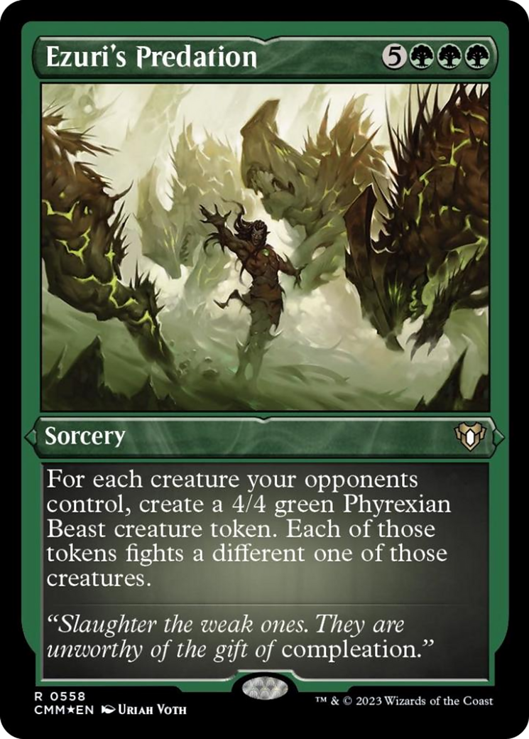 Ezuri's Predation (Foil Etched) [Commander Masters] MTG Single Magic: The Gathering | Red Claw Gaming