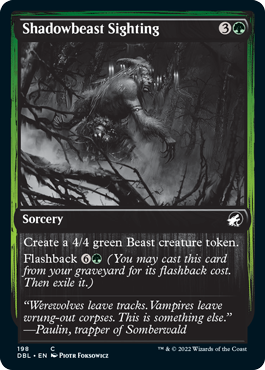 Shadowbeast Sighting [Innistrad: Double Feature] MTG Single Magic: The Gathering | Red Claw Gaming