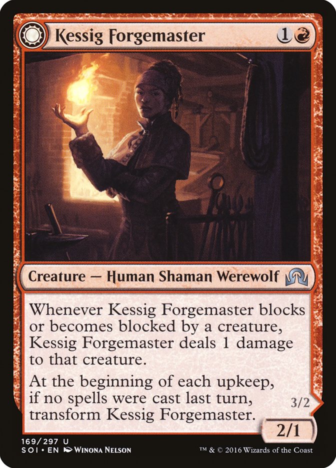 Kessig Forgemaster // Flameheart Werewolf [Shadows over Innistrad] MTG Single Magic: The Gathering | Red Claw Gaming