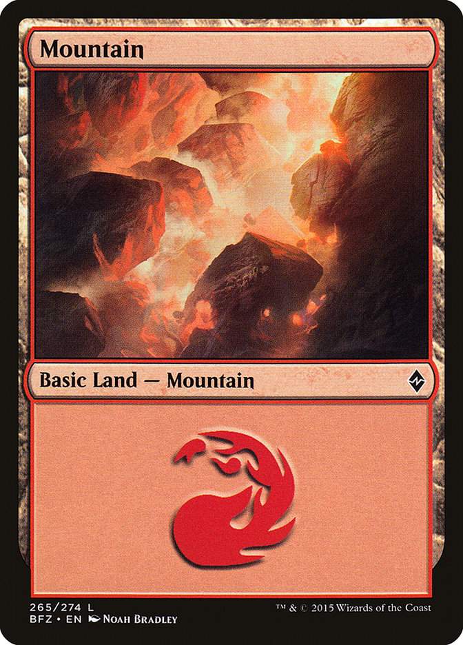 Mountain (265) [Battle for Zendikar] MTG Single Magic: The Gathering | Red Claw Gaming