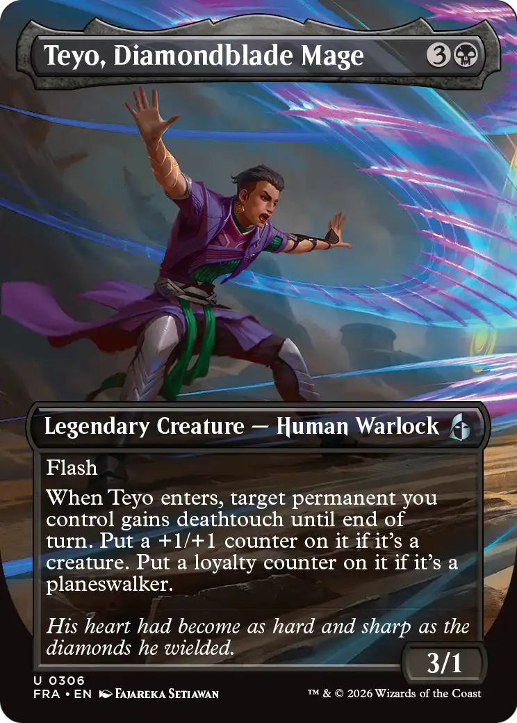 Teyo, Diamondblade Mage (Borderless) [Reality Fracture] MTG Single Magic: The Gathering | Red Claw Gaming