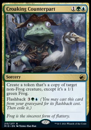 Croaking Counterpart (Promo Pack) [Innistrad: Midnight Hunt Promos] MTG Single Magic: The Gathering | Red Claw Gaming