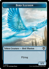Bird Illusion // Elemental (0014) Double-Sided Token [Outlaws of Thunder Junction Commander Tokens] MTG Single Magic: The Gathering    | Red Claw Gaming