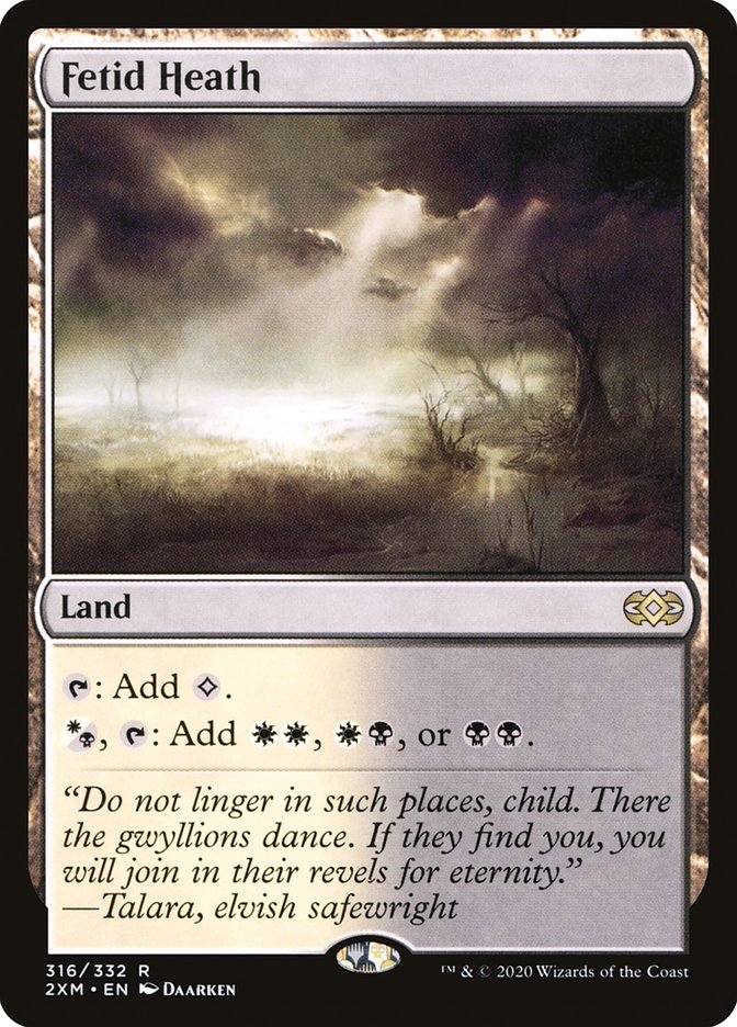 Fetid Heath [Double Masters] MTG Single Magic: The Gathering | Red Claw Gaming