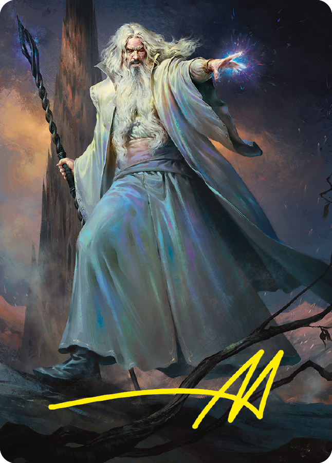Saruman of Many Colors Art Card (Gold-Stamped Signature) [The Lord of the Rings: Tales of Middle-earth Art Series] MTG Single Magic: The Gathering | Red Claw Gaming