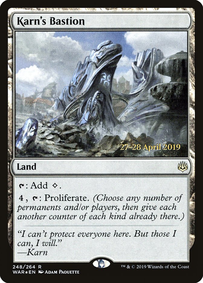 Karn's Bastion [War of the Spark Prerelease Promos] MTG Single Magic: The Gathering | Red Claw Gaming
