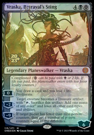 Vraska, Betrayal's Sting [Phyrexia: All Will Be One Prerelease Promos] MTG Single Magic: The Gathering | Red Claw Gaming