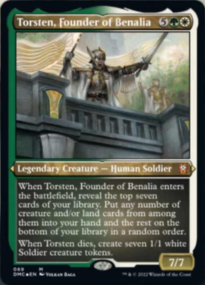 Torsten, Founder of Benalia (Foil Etched) [Dominaria United Commander] MTG Single Magic: The Gathering | Red Claw Gaming