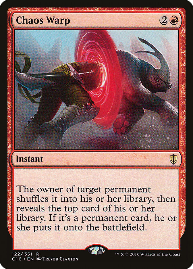 Chaos Warp [Commander 2016] MTG Single Magic: The Gathering | Red Claw Gaming