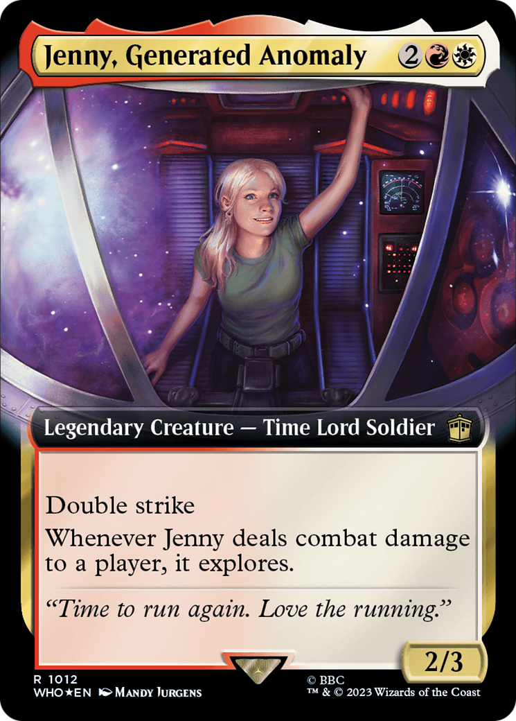 Jenny, Generated Anomaly (Extended Art) (Surge Foil) [Doctor Who] MTG Single Magic: The Gathering | Red Claw Gaming