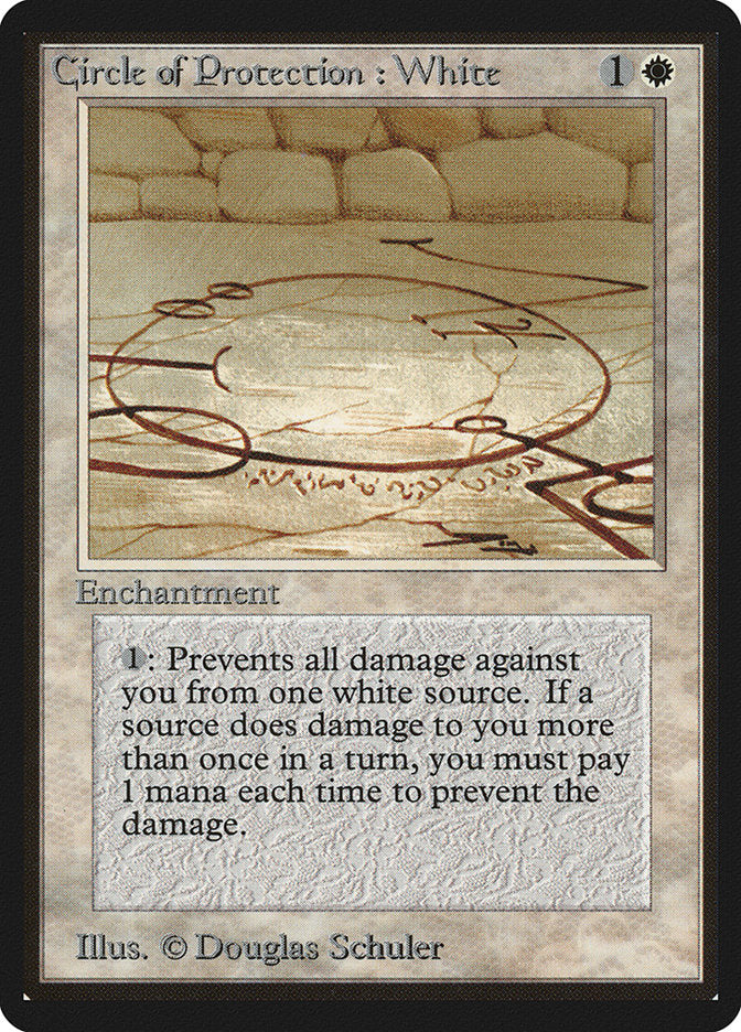 Circle of Protection: White [Beta Edition] MTG Single Magic: The Gathering | Red Claw Gaming